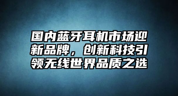 國內(nèi)藍(lán)牙耳機(jī)市場迎新品牌，創(chuàng)新科技引領(lǐng)無線世界品質(zhì)之選